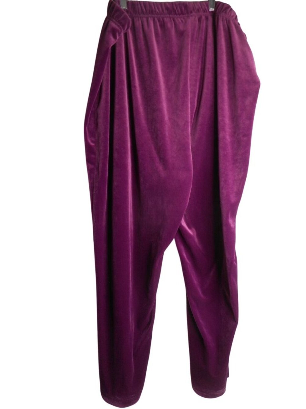 Roaman's Purple Velour 3x lounge pants - Super Comfy! - Picture 3 of 5